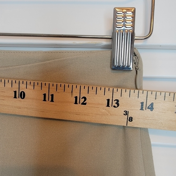 ELIE TAHARI Juliette Long Skinny Stretch Twill Pant Khaki Women's Sz 0 Old Money - Picture 13 of 16